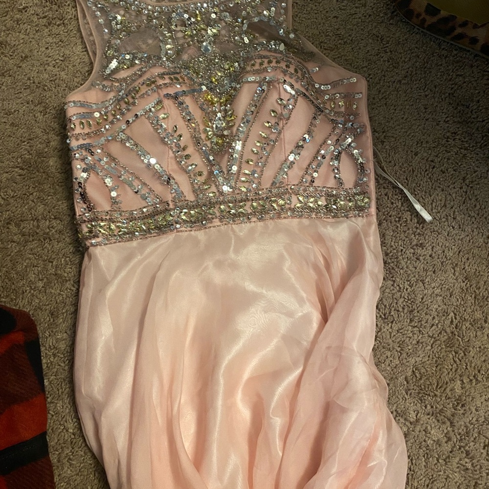 Elegant Pink Sequin Kids Dress